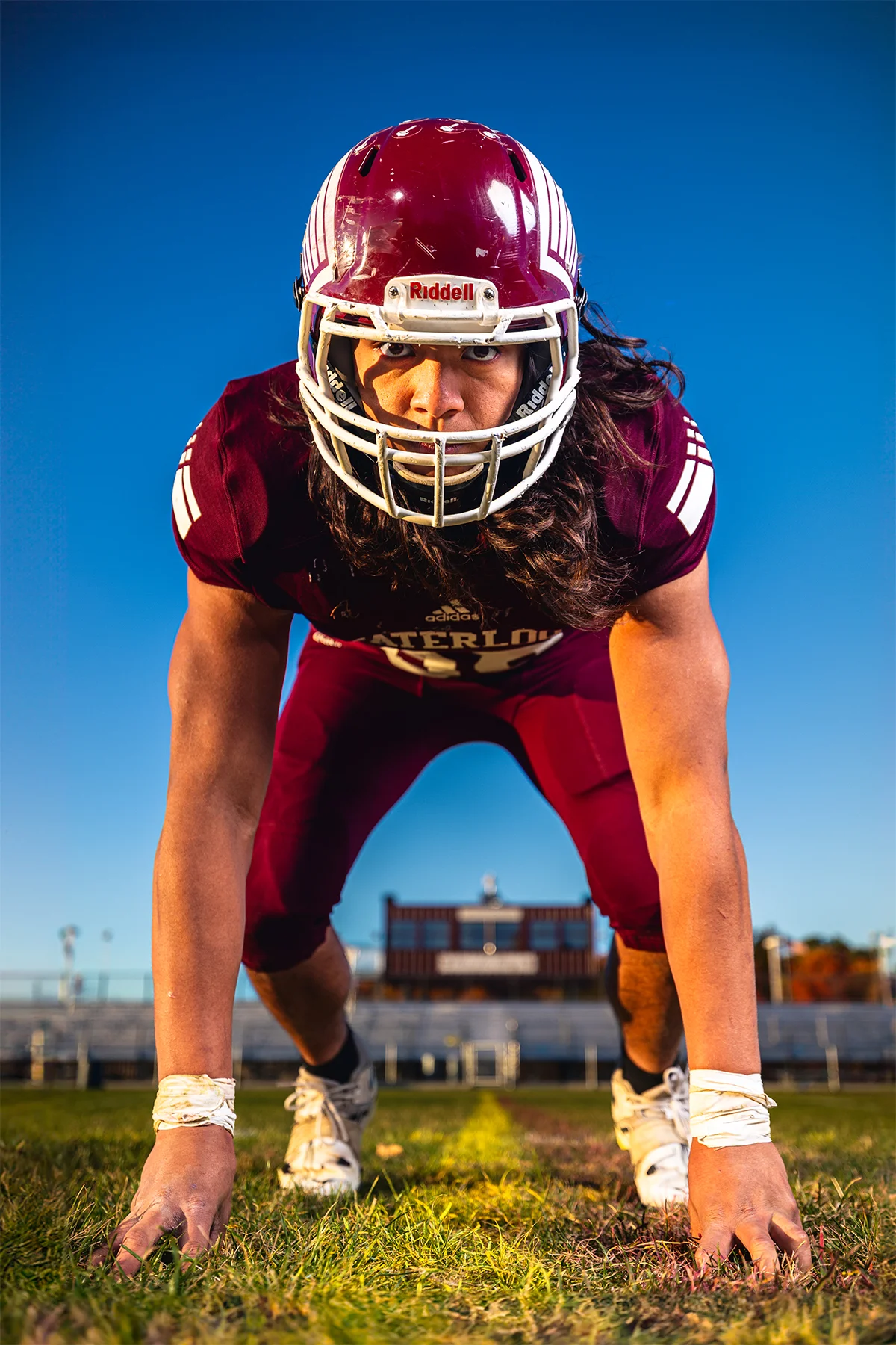 Austin's Football Sports Senior Photo 3 v3 - Scheall Productions